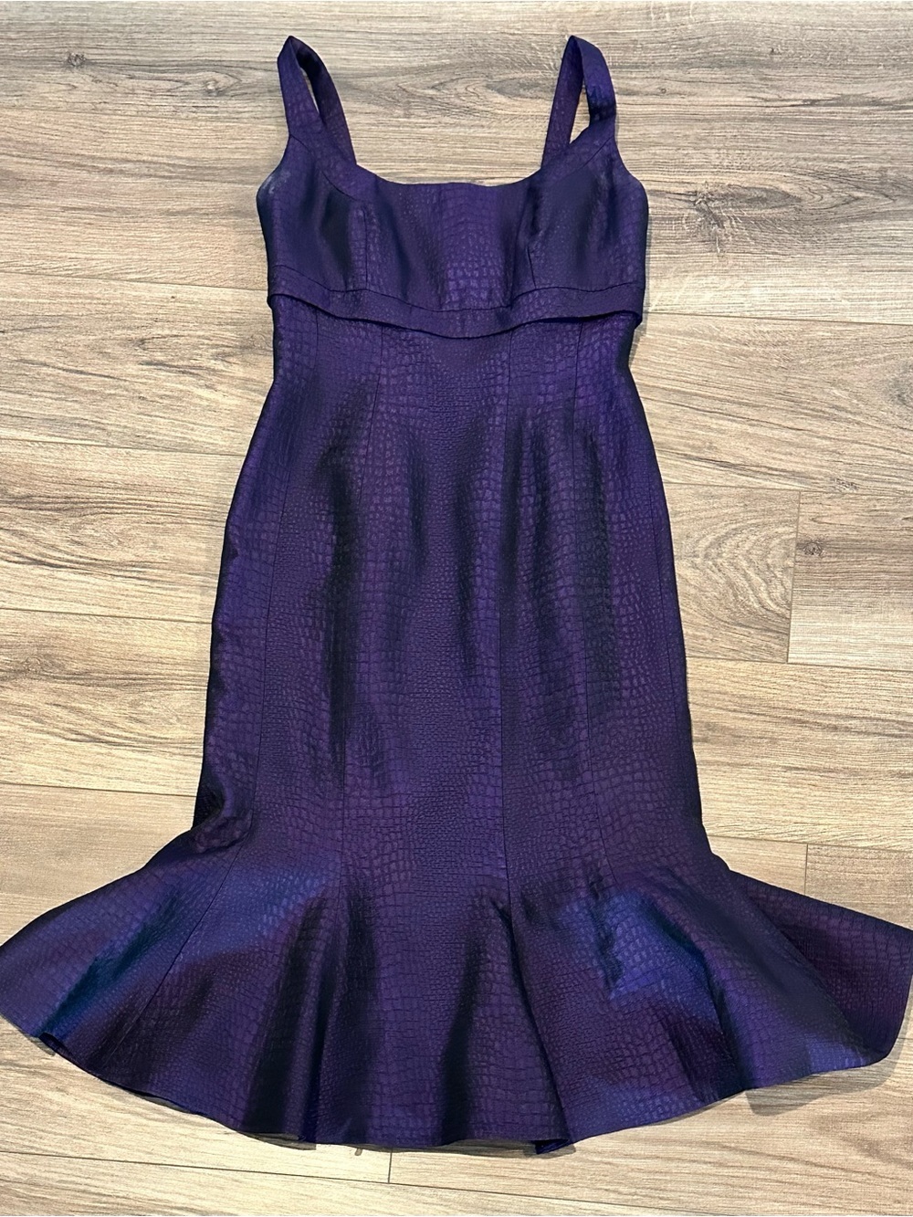 Jade Couture Deep Purple Mermaid Midi Dress Size Small